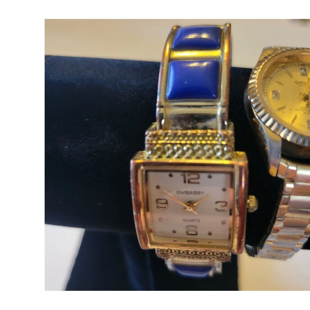 Vintage Watch Lot of 5 Gruen Embassy Studio Time Gold Silver tone * For Parts